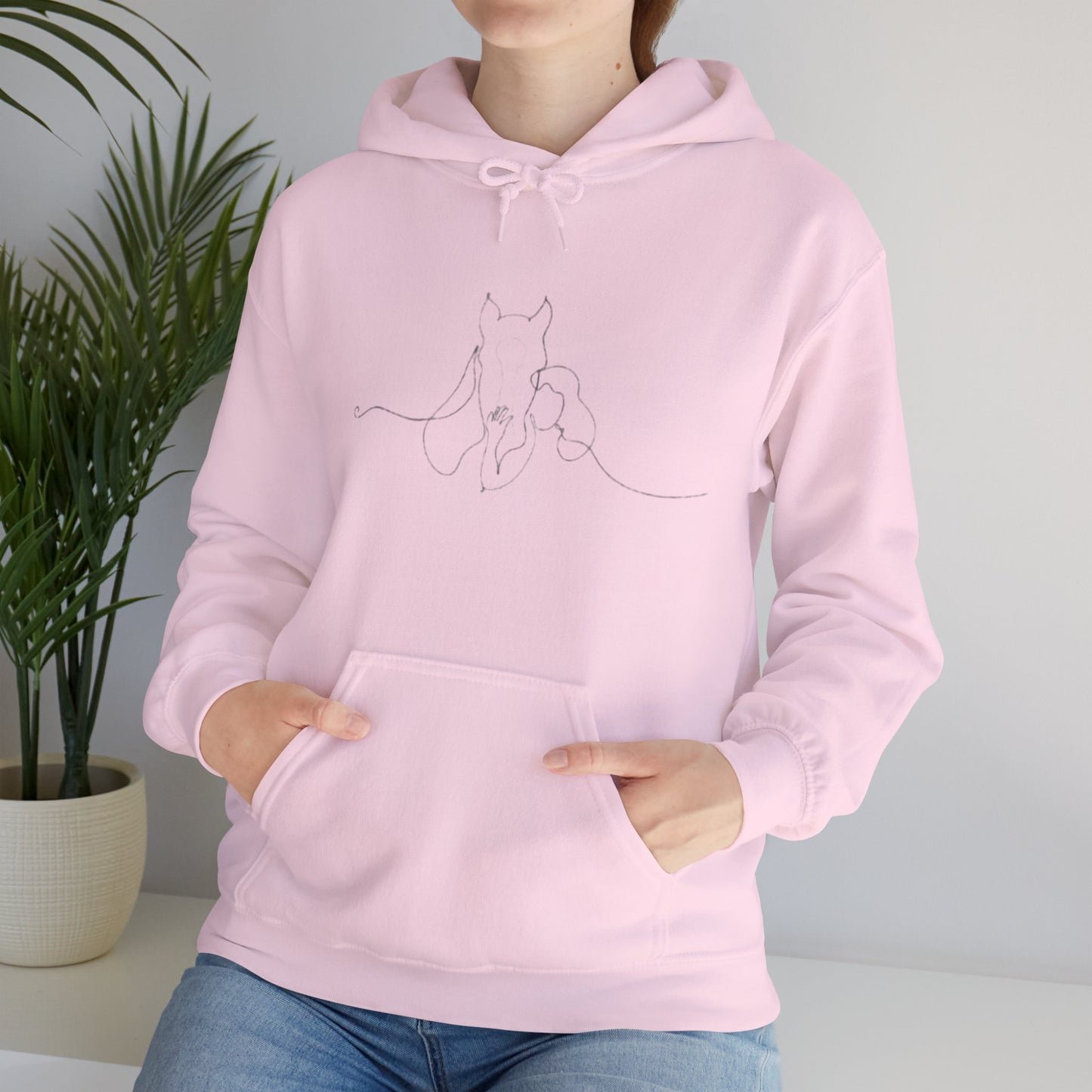 Horse Whisperer Hoodie - Minimal Line Art & Photo Back Print | Winter Drop