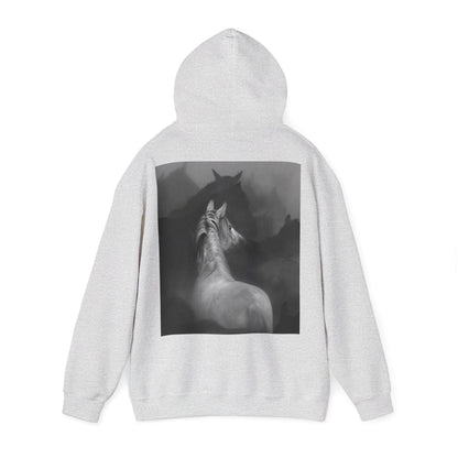 Horse Spirit Hoodie – Mystical Black & White Stallion | Winter Drop