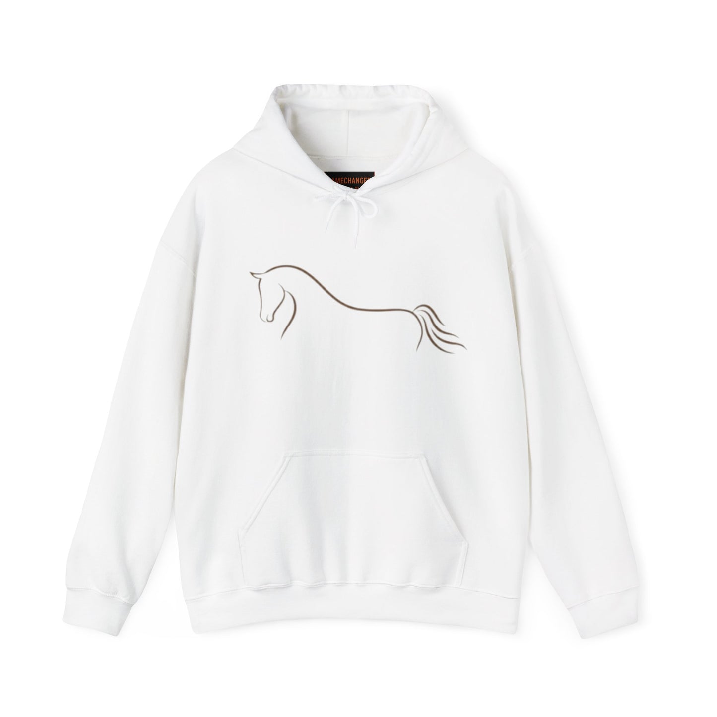 Horse Art Hoodie — Blindfolded Horses Graphic Pullover | Winter Drop