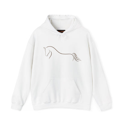 Horse Art Hoodie — Blindfolded Horses Graphic Pullover | Winter Drop