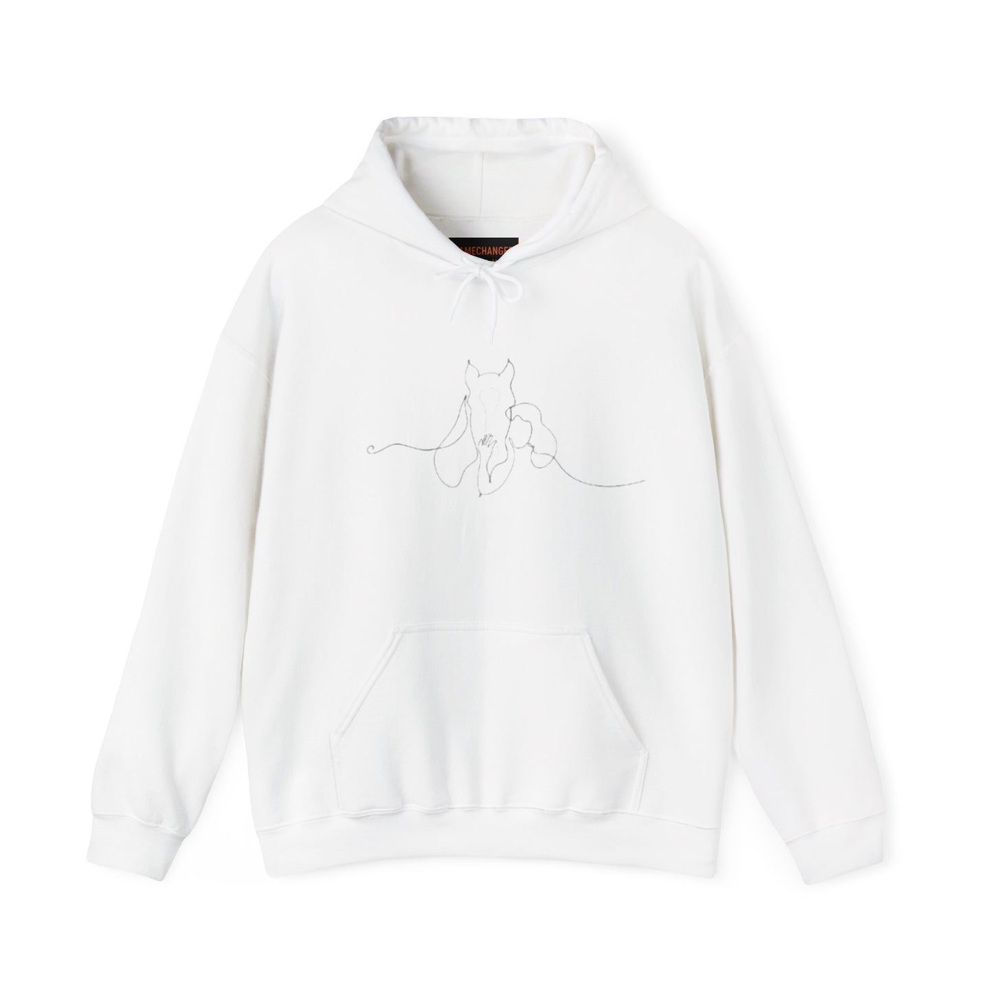 Horse Whisperer Hoodie - Minimal Line Art & Photo Back Print | Winter Drop
