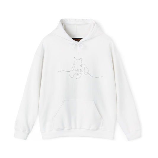 Horse Whisperer Hoodie - Minimal Line Art & Photo Back Print | Winter Drop