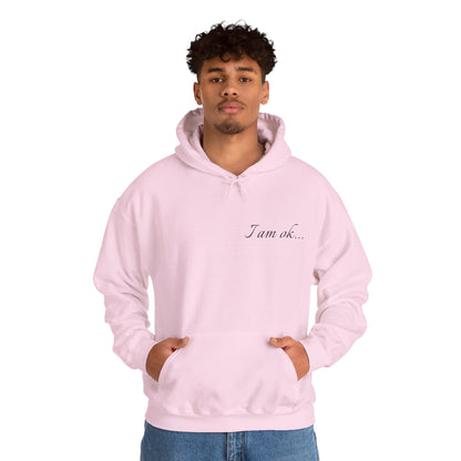 Hoodie - 'I Am OK' Minimal | Graphic Hooded Sweatshirt | Winter Drop