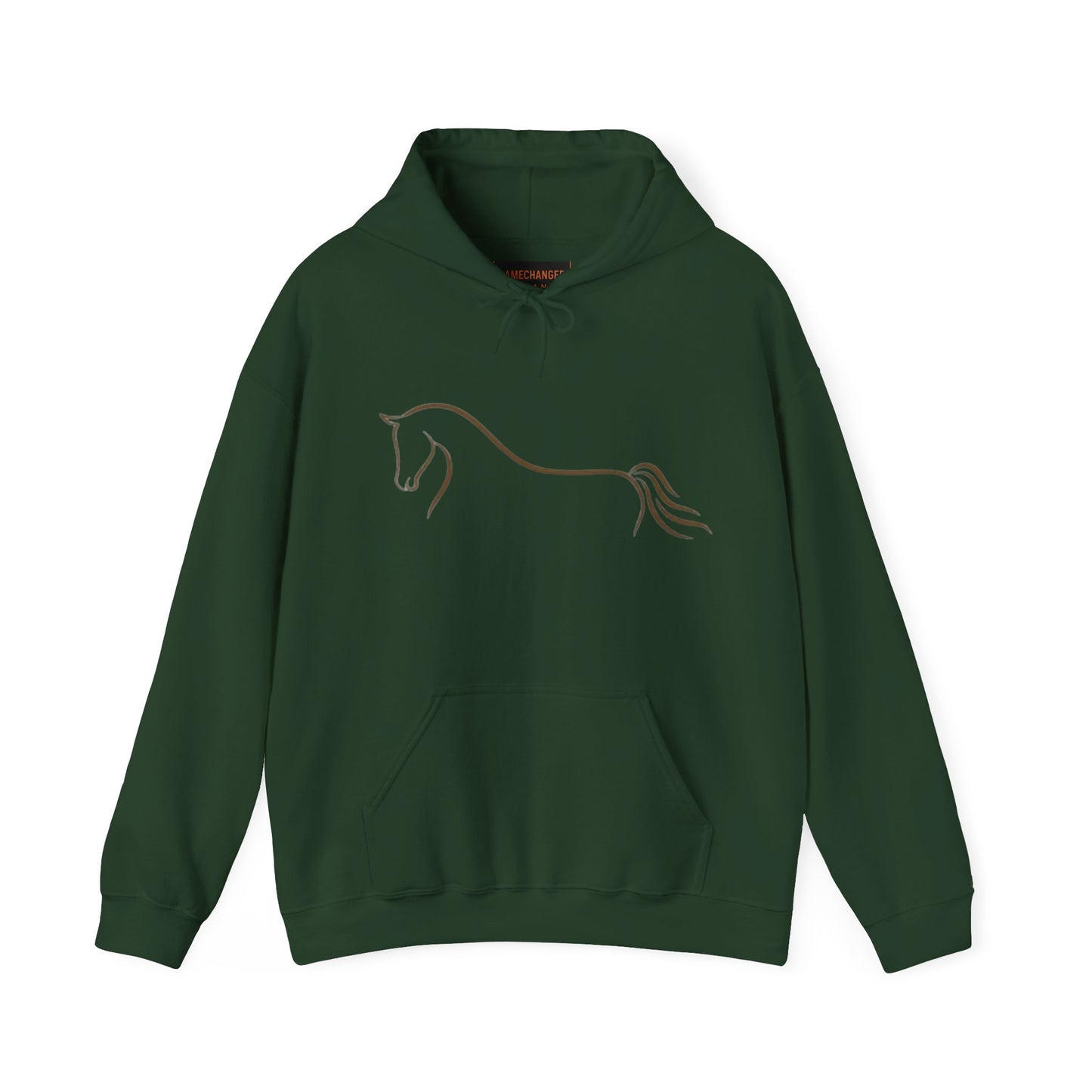 Horse Art Hoodie — Blindfolded Horses Graphic Pullover | Winter Drop