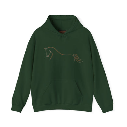 Horse Art Hoodie — Blindfolded Horses Graphic Pullover | Winter Drop