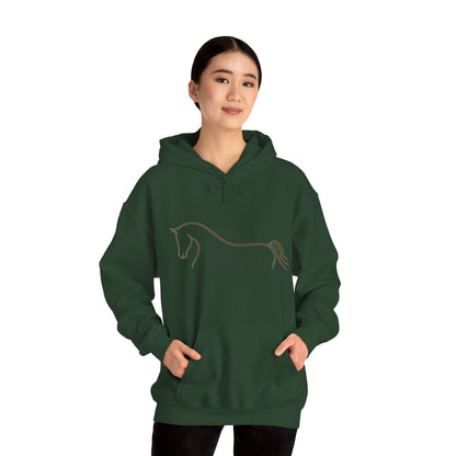 Horse Art Hoodie — Blindfolded Horses Graphic Pullover | Winter Drop
