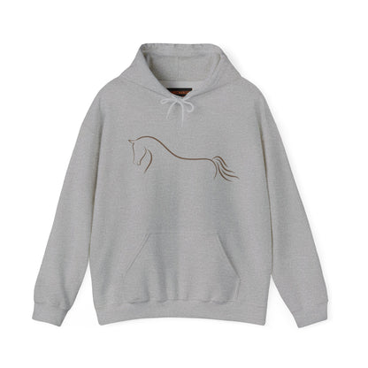 Horse Art Hoodie — Blindfolded Horses Graphic Pullover | Winter Drop