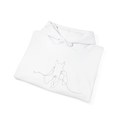 Horse Whisperer Hoodie - Minimal Line Art & Photo Back Print | Winter Drop