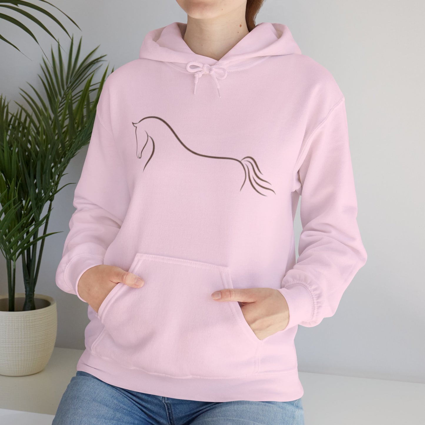 Horse Art Hoodie — Blindfolded Horses Graphic Pullover | Winter Drop