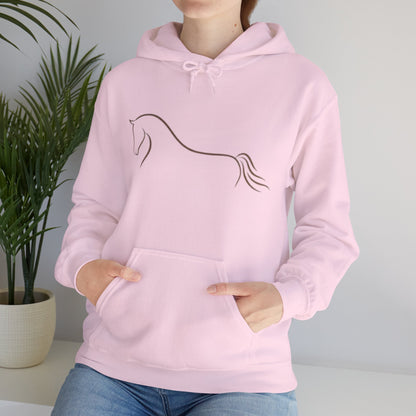 Horse Art Hoodie — Blindfolded Horses Graphic Pullover | Winter Drop