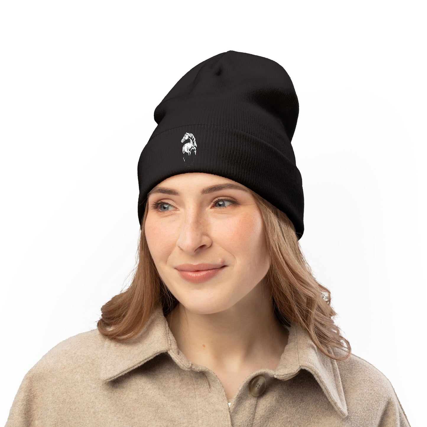 Embroidered Horse Winter Hat | Lightweight Winter Hat