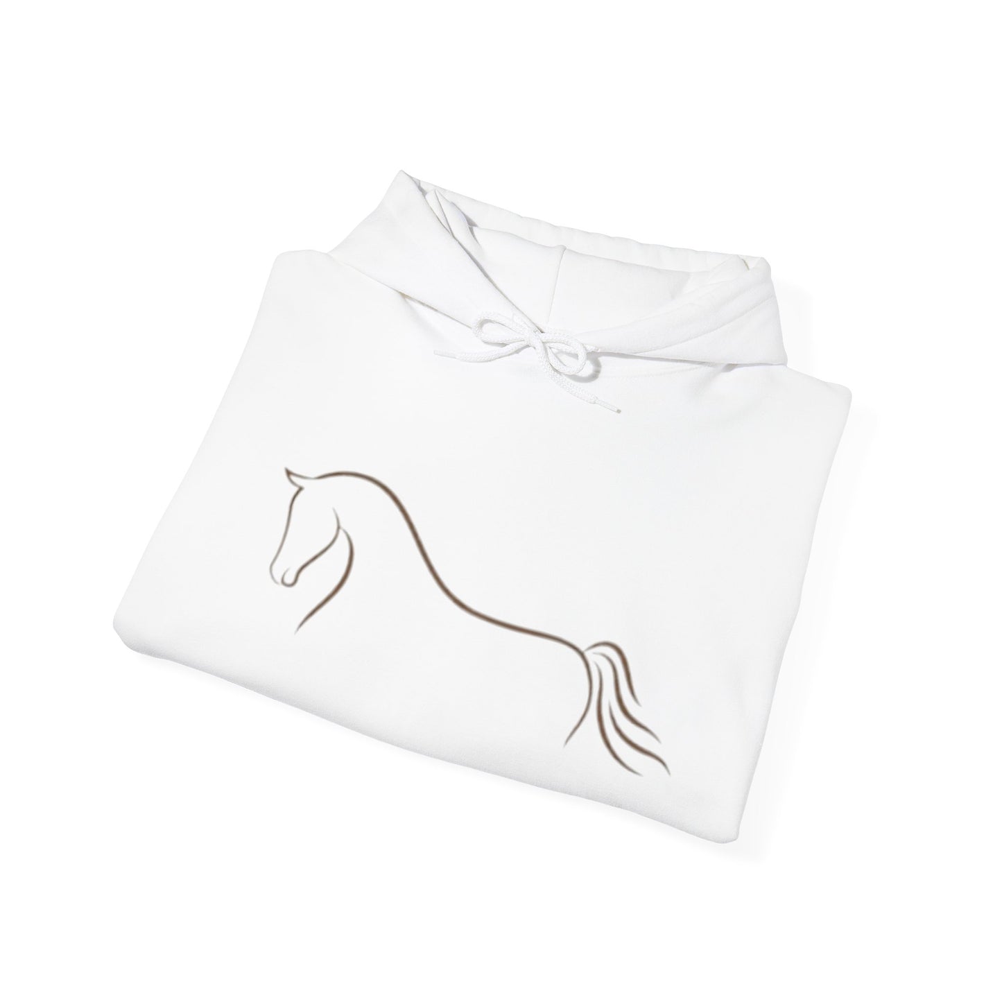 Horse Art Hoodie — Blindfolded Horses Graphic Pullover | Winter Drop