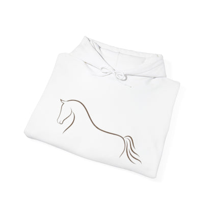 Horse Art Hoodie — Blindfolded Horses Graphic Pullover | Winter Drop