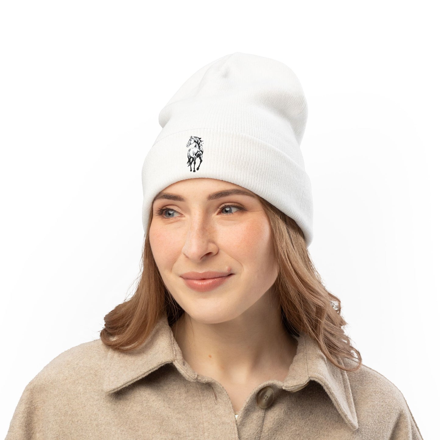 Embroidered Horse Winter Hat | Lightweight Winter Hat