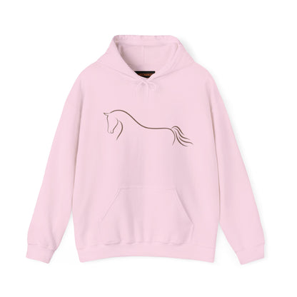 Horse Art Hoodie — Blindfolded Horses Graphic Pullover | Winter Drop