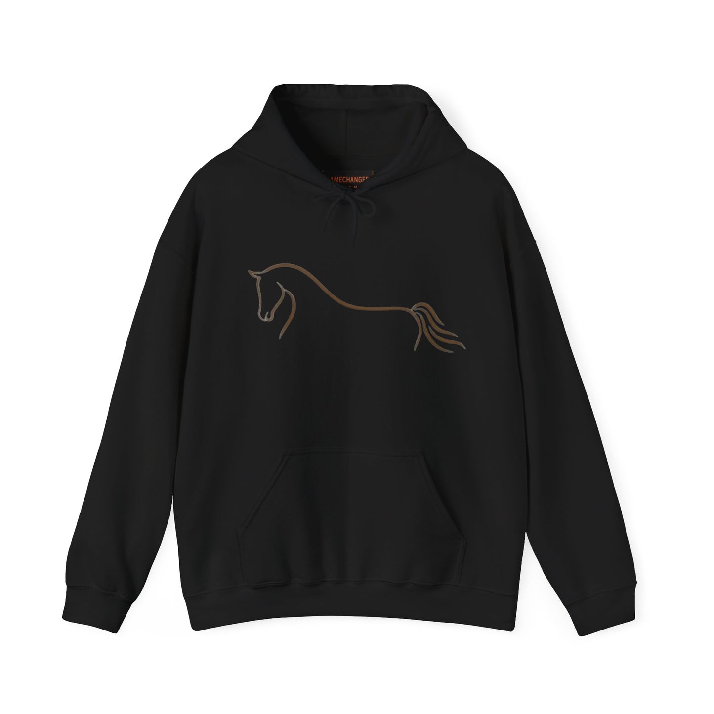 Horse Art Hoodie — Blindfolded Horses Graphic Pullover | Winter Drop