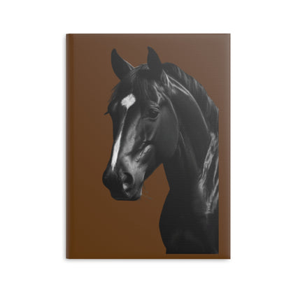 Horse Hardcover Notebook — Daily Journal with Elegant Stallion Art