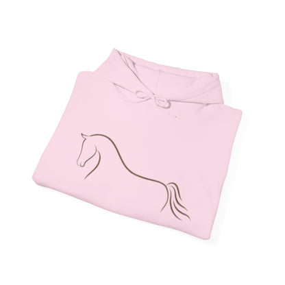 Horse Art Hoodie — Blindfolded Horses Graphic Pullover | Winter Drop