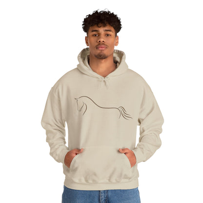 Horse Art Hoodie — Blindfolded Horses Graphic Pullover | Winter Drop