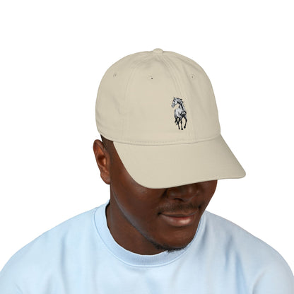 Embroidered Horse Baseball Cap — Organic Cotton Casual Hat