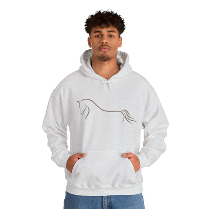 Horse Art Hoodie — Blindfolded Horses Graphic Pullover | Winter Drop
