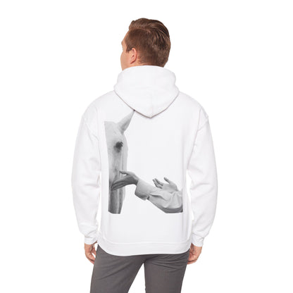 Horse Whisperer Hoodie - Minimal Line Art & Photo Back Print | Winter Drop
