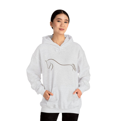 Horse Art Hoodie — Blindfolded Horses Graphic Pullover | Winter Drop