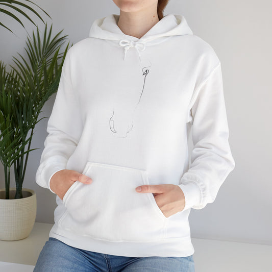 Horse Heads Hoodie - Minimal Black & White Equine Portrait Hoodie