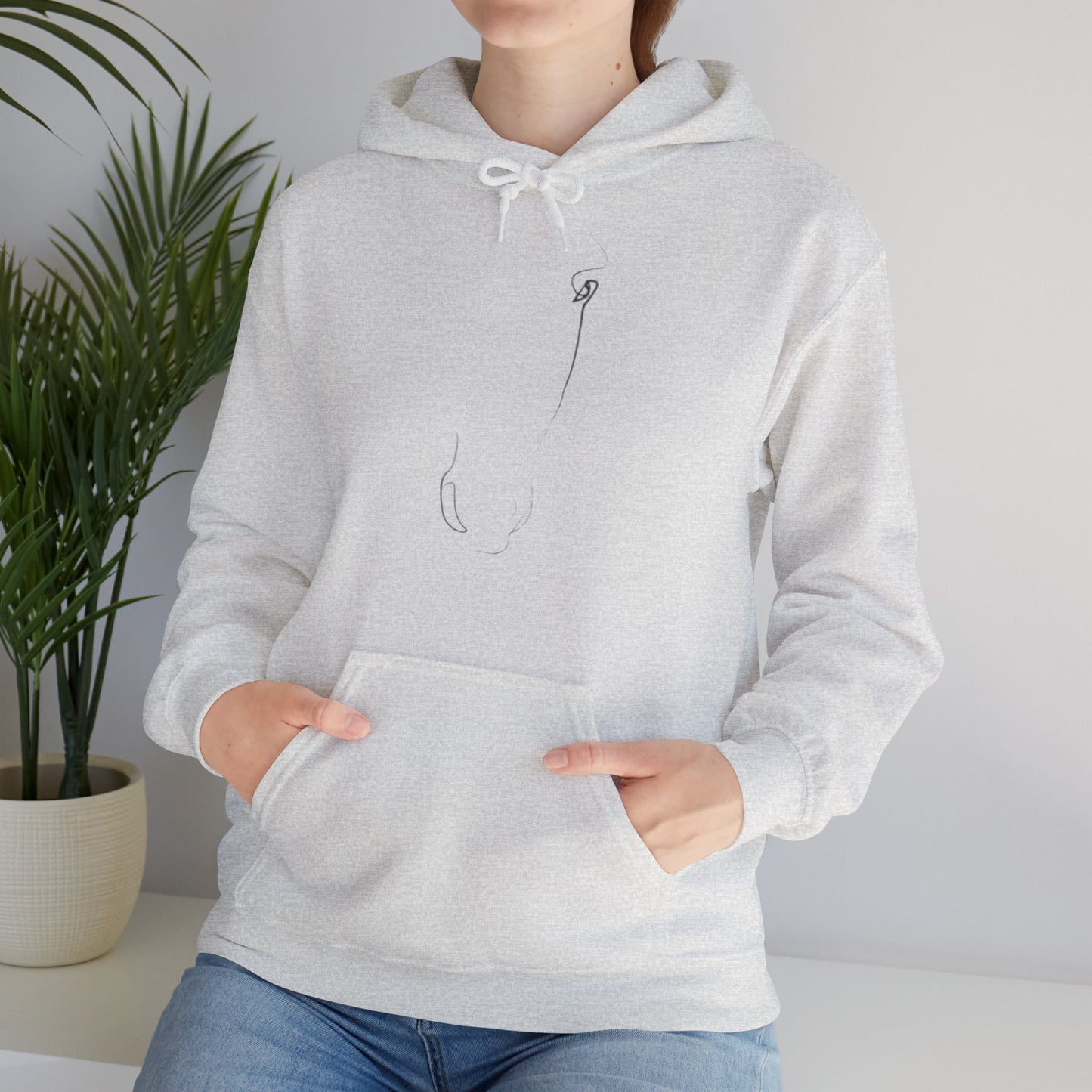 Horse Heads Hoodie - Minimal Black & White Equine Portrait Hoodie
