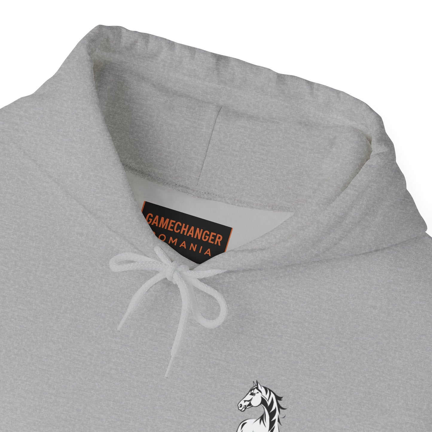 Horse Spirit Hoodie – Mystical Black & White Stallion | Winter Drop