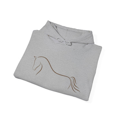 Horse Art Hoodie — Blindfolded Horses Graphic Pullover | Winter Drop