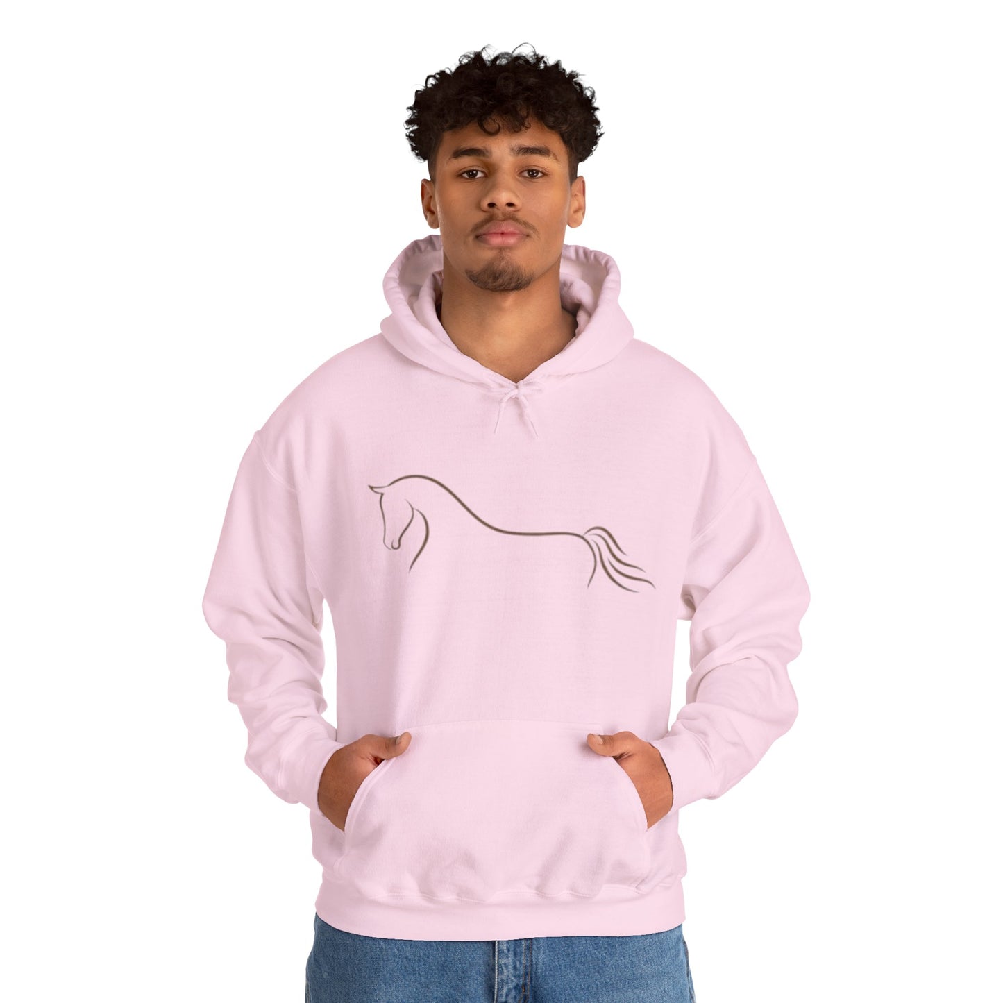 Horse Art Hoodie — Blindfolded Horses Graphic Pullover | Winter Drop