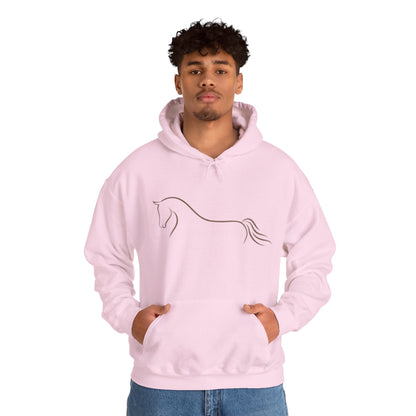 Horse Art Hoodie — Blindfolded Horses Graphic Pullover | Winter Drop