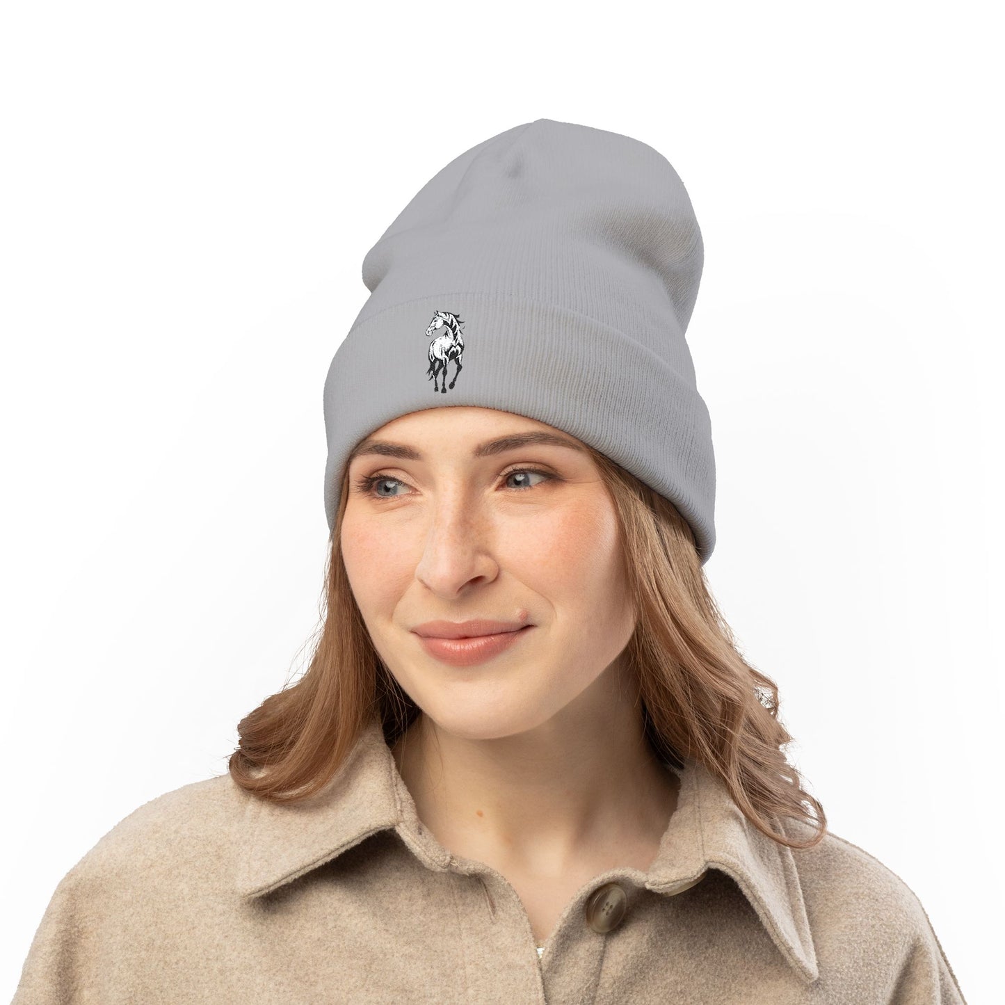Embroidered Horse Winter Hat | Lightweight Winter Hat