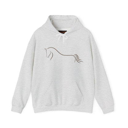 Horse Art Hoodie — Blindfolded Horses Graphic Pullover | Winter Drop