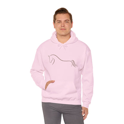 Horse Art Hoodie — Blindfolded Horses Graphic Pullover | Winter Drop