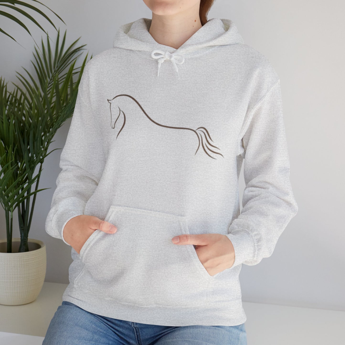 Horse Art Hoodie — Blindfolded Horses Graphic Pullover | Winter Drop