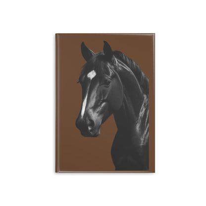 Horse Hardcover Notebook — Daily Journal with Elegant Stallion Art