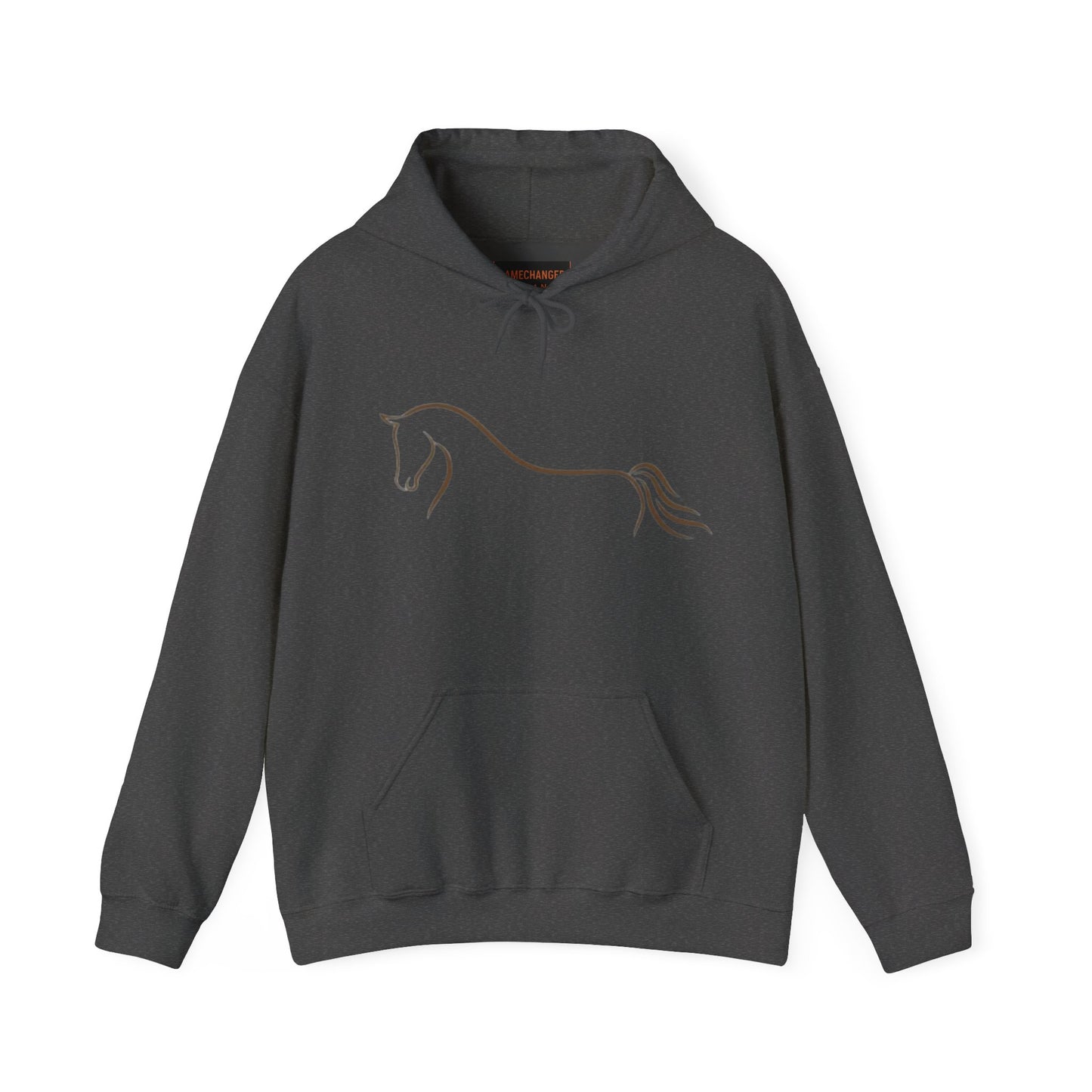 Horse Art Hoodie — Blindfolded Horses Graphic Pullover | Winter Drop