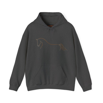 Horse Art Hoodie — Blindfolded Horses Graphic Pullover | Winter Drop
