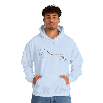 Horse Art Hoodie — Blindfolded Horses Graphic Pullover | Winter Drop