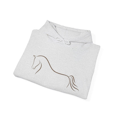 Horse Art Hoodie — Blindfolded Horses Graphic Pullover | Winter Drop