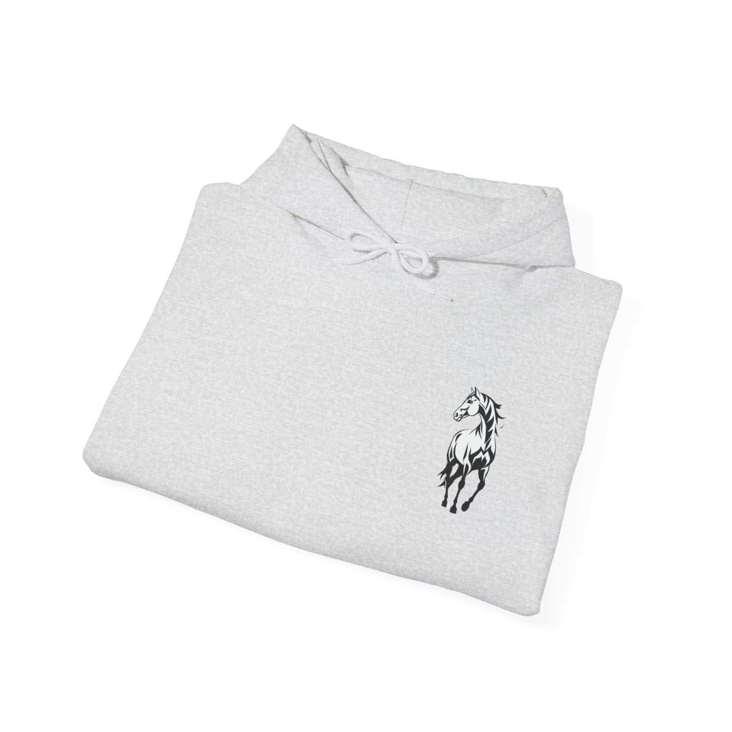 Horse Spirit Hoodie – Mystical Black & White Stallion | Winter Drop