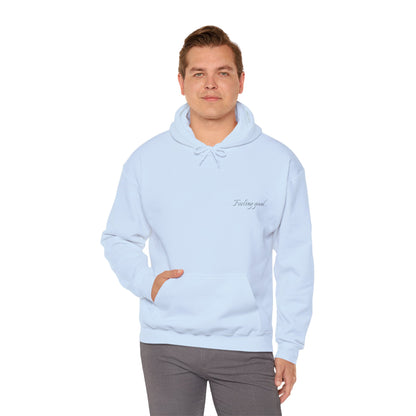 Camel Photo Hoodie - 'I adore you' Minimal Front Script, Desert Travel Vibe