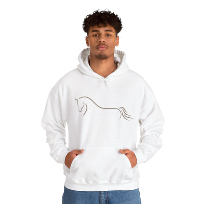 Horse Art Hoodie — Blindfolded Horses Graphic Pullover | Winter Drop