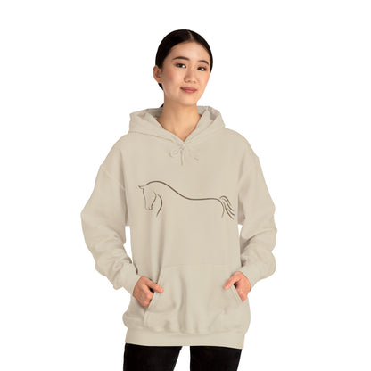 Horse Art Hoodie — Blindfolded Horses Graphic Pullover | Winter Drop