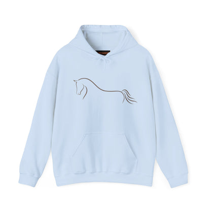 Horse Art Hoodie — Blindfolded Horses Graphic Pullover | Winter Drop